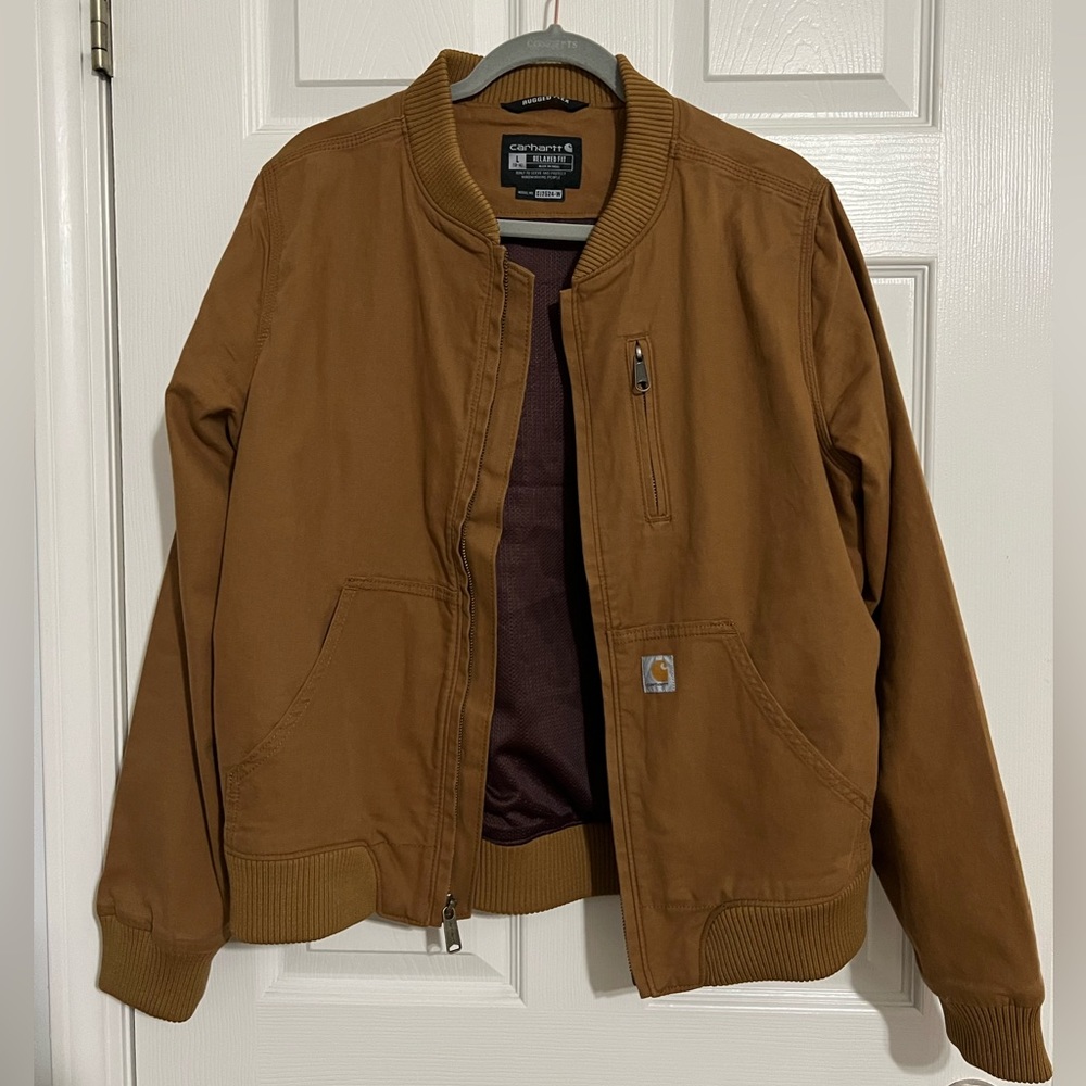 WOMEN'S RUGGED FLEX® RELAXED FIT CANVAS JACKET - 1 WARM RATING. Size Large